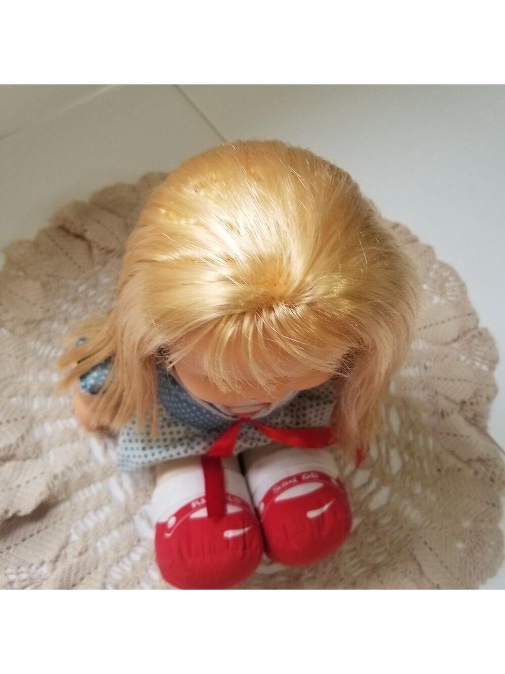 Vintage Playskool School Kids Doll 13.5” Sailor Girl Blonde Hair Blue Outfit - Picture 4 of 16